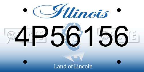 4P56156 Illinois License Plate