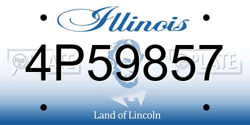 4P59857 Illinois License Plate