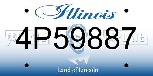 4P59887 Illinois License Plate