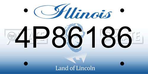 4P86186 Illinois License Plate