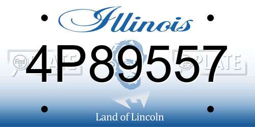 4P89557 Illinois License Plate