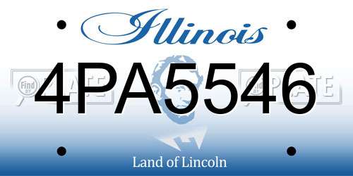 4PA5546 Illinois License Plate