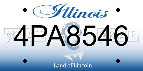 4PA8546 Illinois License Plate