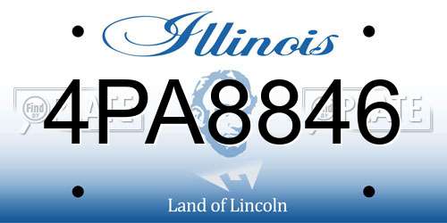 4PA8846 Illinois License Plate