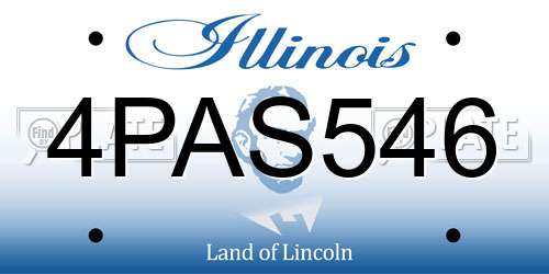 4PAS546 Illinois License Plate