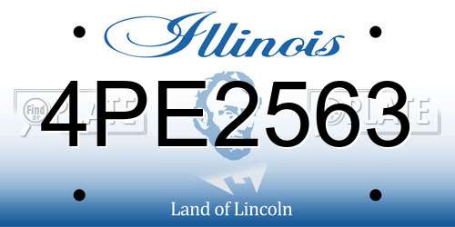 4PE2563 Illinois License Plate