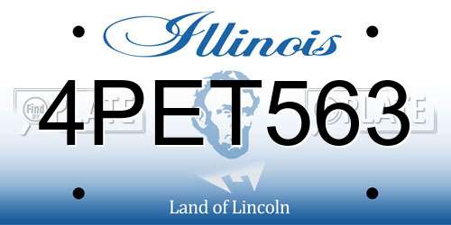 4PET563 Illinois License Plate