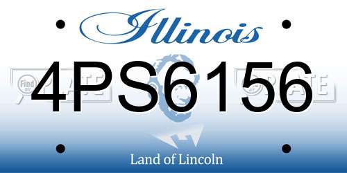 4PS6156 Illinois License Plate