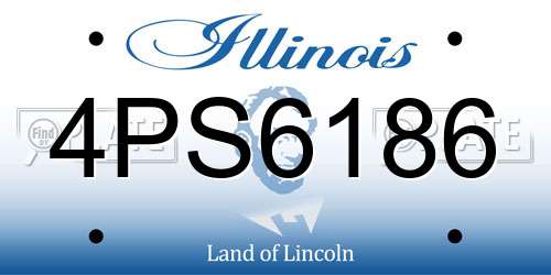 4PS6186 Illinois License Plate
