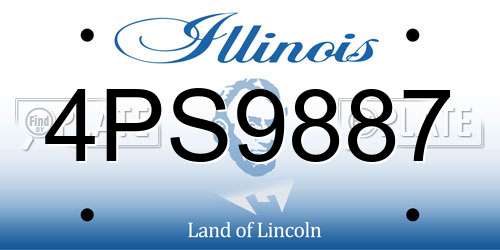 4PS9887 Illinois License Plate