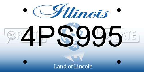 4PS995 Illinois License Plate