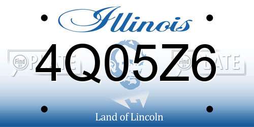 4Q05Z6 Illinois License Plate