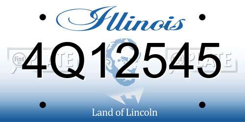 4Q12545 Illinois License Plate