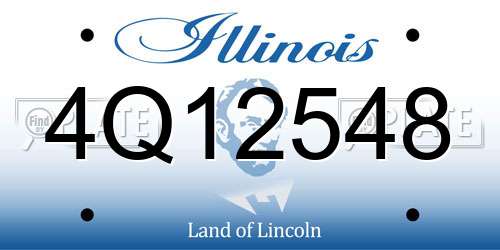 4Q12548 Illinois License Plate