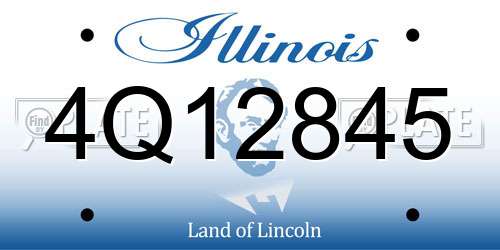 4Q12845 Illinois License Plate