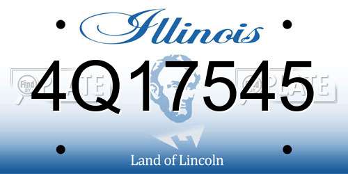 4Q17545 Illinois License Plate