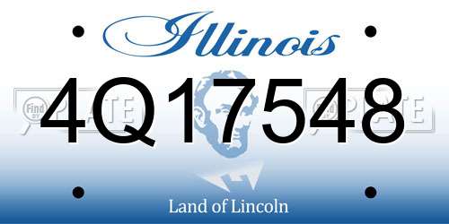4Q17548 Illinois License Plate