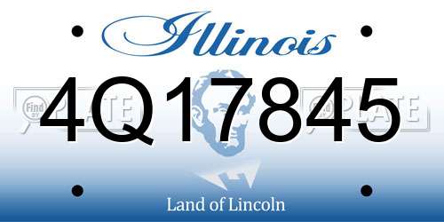 4Q17845 Illinois License Plate