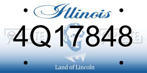 4Q17848 Illinois License Plate