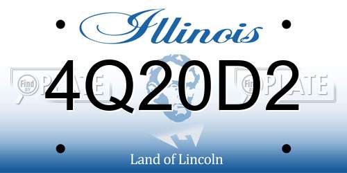 4Q20D2 Illinois License Plate