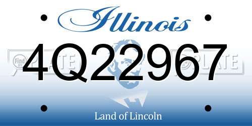 4Q22967 Illinois License Plate
