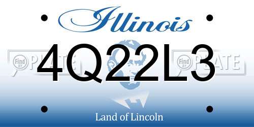 4Q22L3 Illinois License Plate