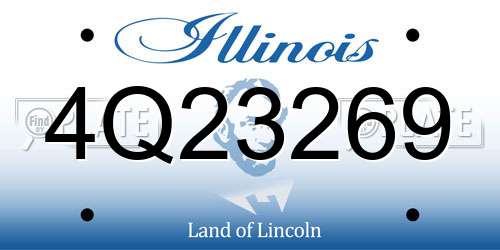 4Q23269 Illinois License Plate
