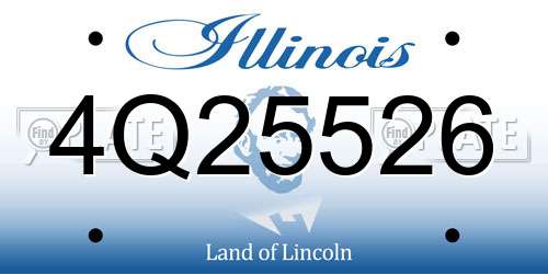 4Q25526 Illinois License Plate