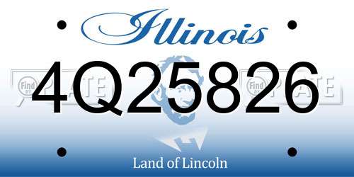 4Q25826 Illinois License Plate