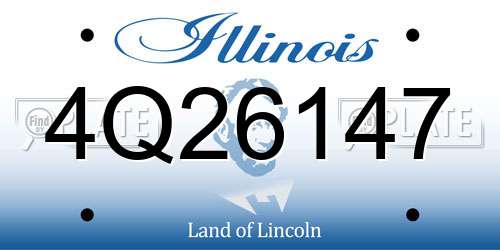 4Q26147 Illinois License Plate