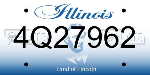 4Q27962 Illinois License Plate