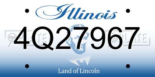 4Q27967 Illinois License Plate