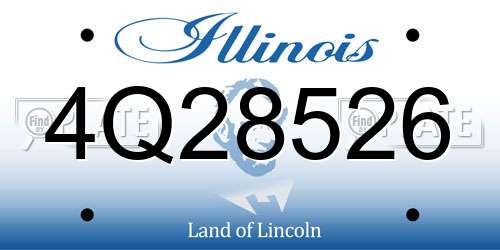 4Q28526 Illinois License Plate