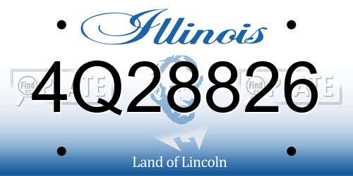 4Q28826 Illinois License Plate
