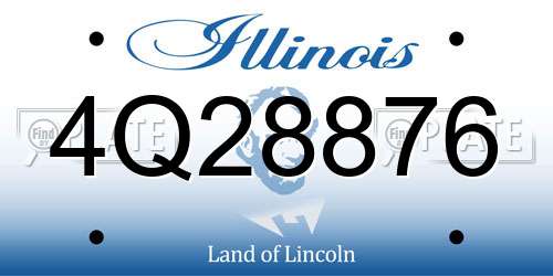 4Q28876 Illinois License Plate