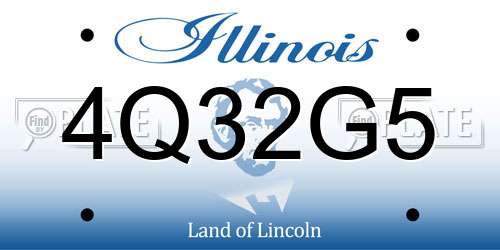 4Q32G5 Illinois License Plate