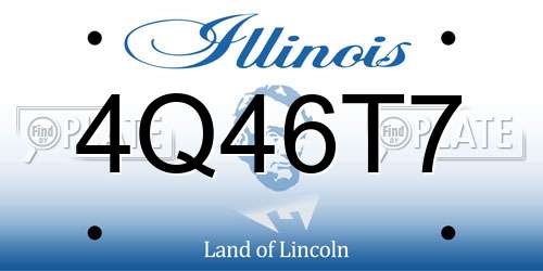 4Q46T7 Illinois License Plate