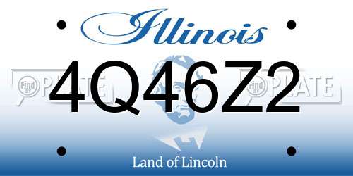 4Q46Z2 Illinois License Plate