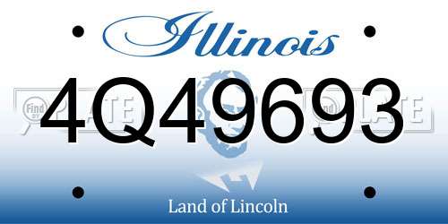 4Q49693 Illinois License Plate