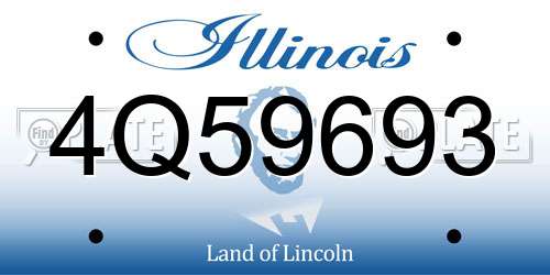 4Q59693 Illinois License Plate