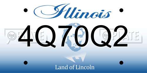 4Q70Q2 Illinois License Plate