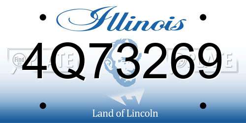 4Q73269 Illinois License Plate
