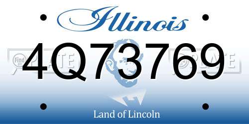4Q73769 Illinois License Plate
