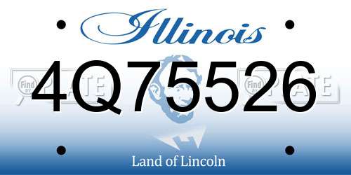 4Q75526 Illinois License Plate
