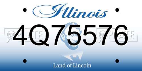 4Q75576 Illinois License Plate