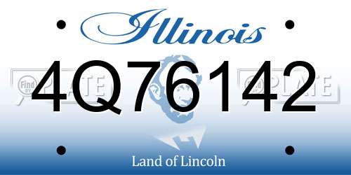 4Q76142 Illinois License Plate