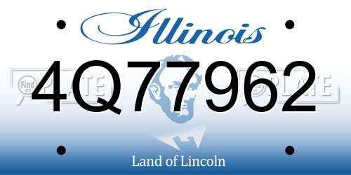 4Q77962 Illinois License Plate