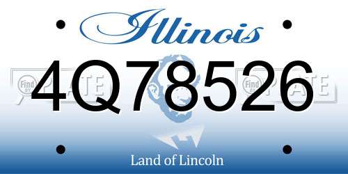 4Q78526 Illinois License Plate