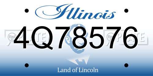 4Q78576 Illinois License Plate