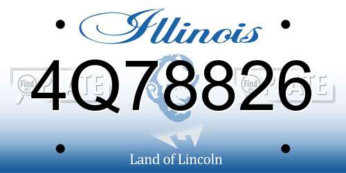 4Q78826 Illinois License Plate